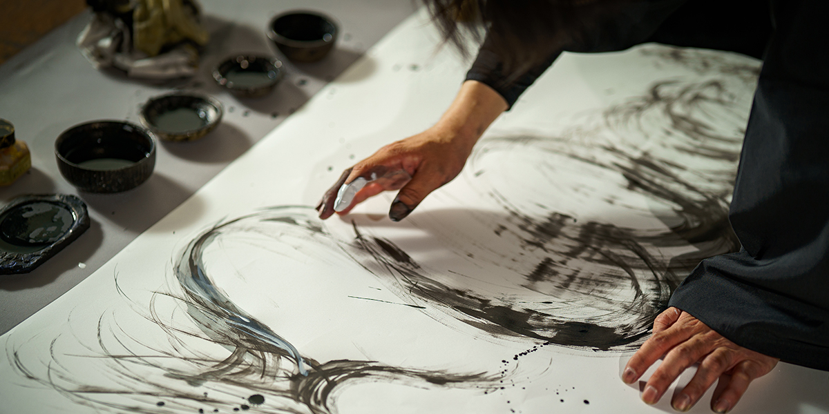 墨絵ライブパフォーマンス